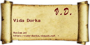 Vida Dorka névjegykártya